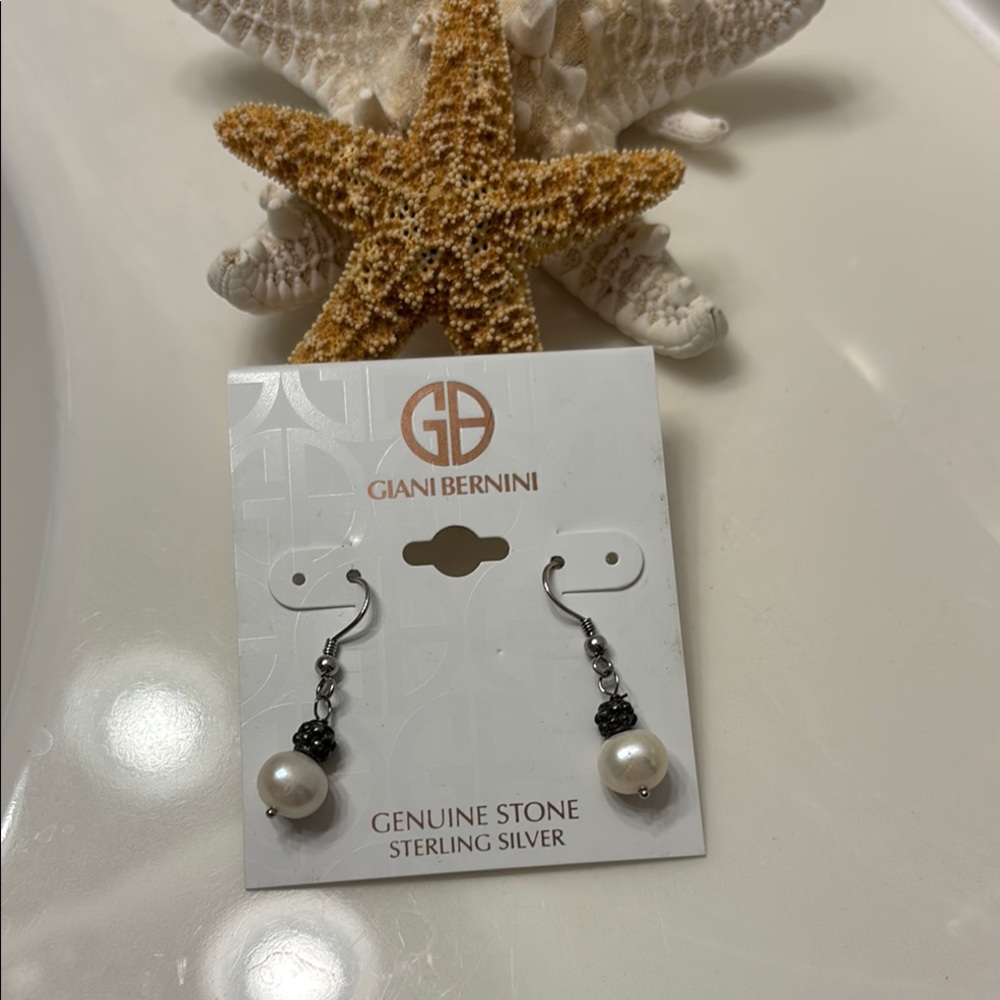 Giani Bernini Black and Silver Elegant Dangle Earrings